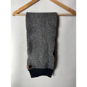 Goorin Bros Men's Heathered Black Gray Wool Long Winter Scarf